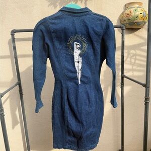 Vintage Paris Blues Denim Moto Dress / Jacket – Art Back Graphic